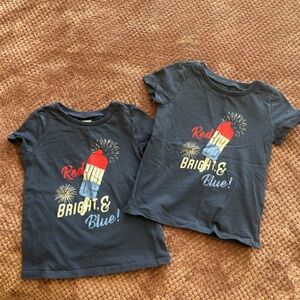 Girls OshKosh Red white and blue shirts